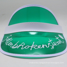 Pvc sun visor cap custom green color uv protection summer hat